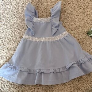 Janie Jack toddler girl size 12-18months Light Blue Dress